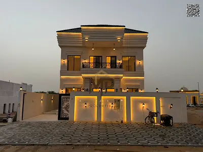 Elegant villa for sale in Al Zahia, Ajman, featuring a modern design and high-end finishes. An idea