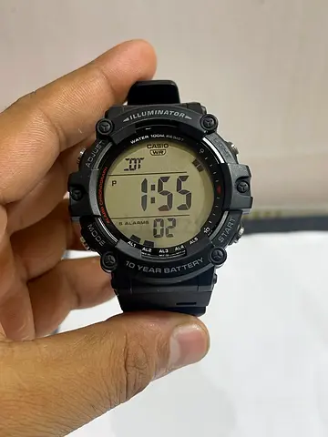 Casio-style Digital Men's Watch - Black, Working