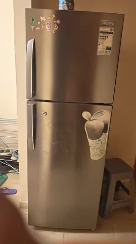 Used double-door stainless refrigerator - good working condition