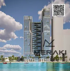 One-bedroom apartment with a living room for ownership on Ajman Corniche, first payment 76,000 AED