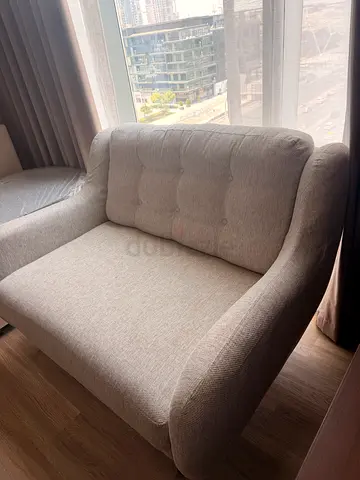 Light beige single armchair / chaise lounge - excellent condition