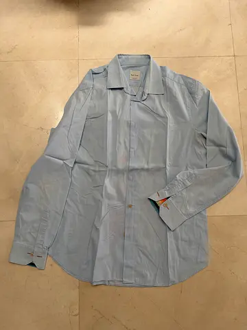 Light blue men's long-sleeve dress shirt - good condition paul smith made in italy size L