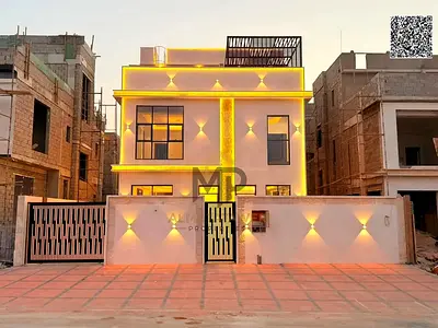 Luxury villa with swimming pool for sale in Helio 1 - Ajman | 5 master bedrooms + roof Price includes registration and title fees!