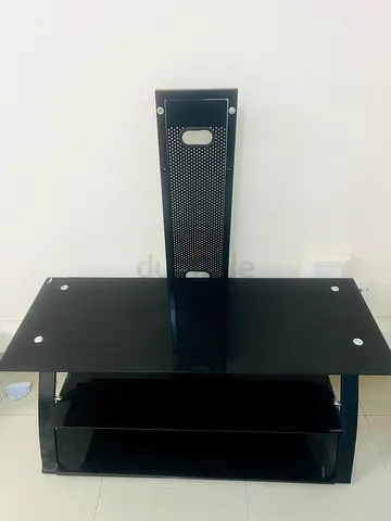 Black Glass TV Stand