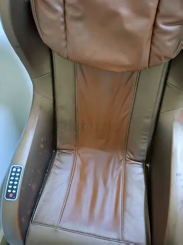 Used Brown Leather Massage Chair - barely used