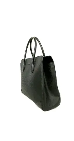 GUCCI Black Leather Structured Tote Bag - Good Condition