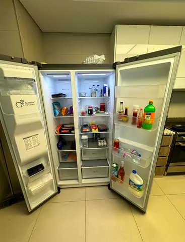 LG ThinQ Model Side-by-Side Fridge and Freezer With ice Maker Water Dispenser 90cm