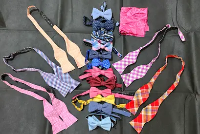 Collection of 17 classic bow ties