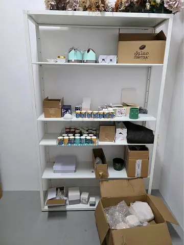 White Metal Storage Shelf Unit - 5 Tier