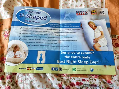 Premium U-Shaped Body Pillow - Full Body Pregnancy/Support Pillow