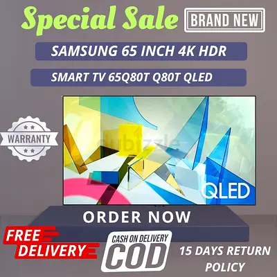 Samsung 65 Inch Q80T QLED 4K HDR Smart TV 65Q80T