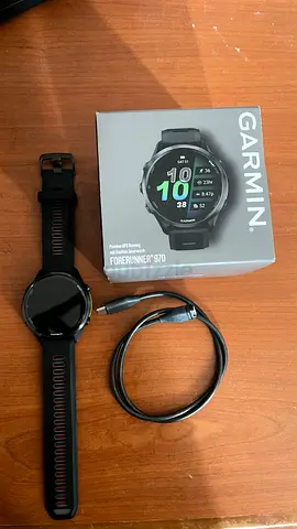 Garmin Forerunner 970 GPS Running Smartwatch with Charger and Box - Good Condition