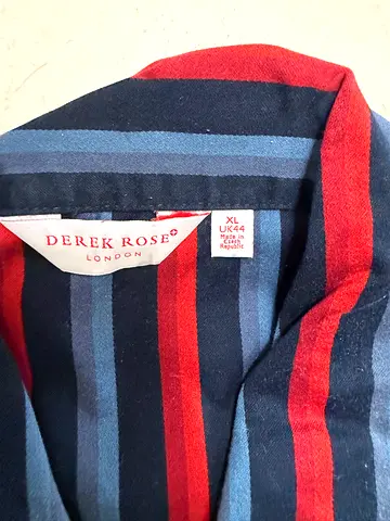Derek Rose striped cotton pyjama set - XL