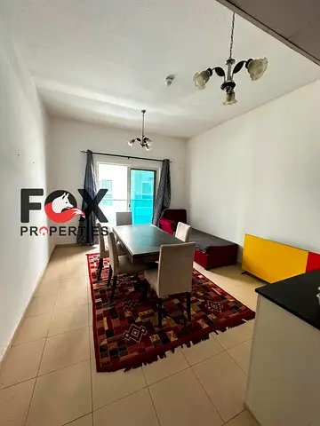 Annual rent furnished 1BR / 2 bathrooms / balcony / free parking / next to Al Safir Mall / opposite