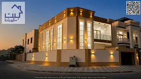 !For Sale : Modern villa corner on 2 streets in Al Yasmeen_Ajman_Near Al Hamidiyah Park & SMBZ Road.