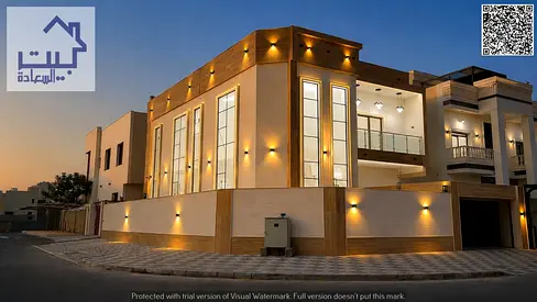 !For Sale : Modern villa corner on 2 streets in Al Yasmeen_Ajman_Near Al Hamidiyah Park & SMBZ Road