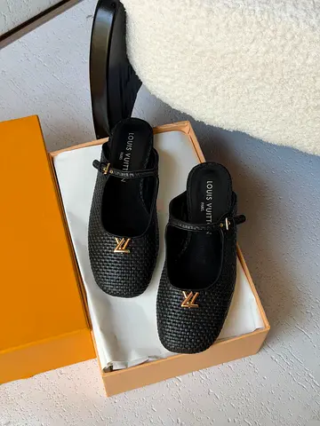 Louis Vuitton Black Woven Mary Jane