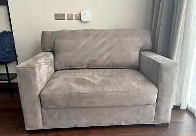 Crate&barrel Axis Velvet sofa bed