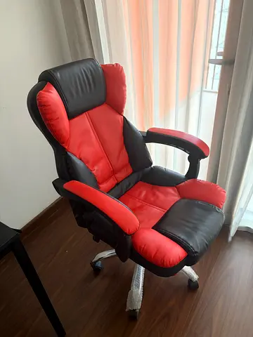 Red & Black Ergonomic Office/Gaming Chair on Wheels - Good Condition
