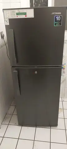 AFTRON Black top-freezer refrigerator just 1 year old - was used seldom, very good condition