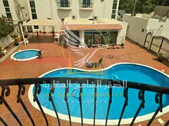 The most beautiful villa in Sharqan area with a swimming pool a gym a large garden a prime location 