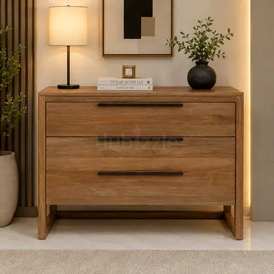 Crate and barrel Linea II Natural Three-Drawer Chest