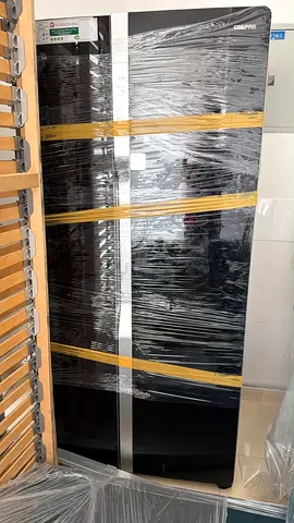 Geepas Large double-door refrigerator - good condition, wrapped for transport
