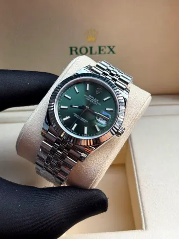 Rolex Datejust 36mm Stainless Steel Green Dial Automatic Watch