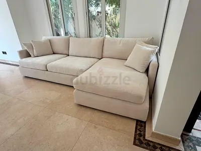 Crate&barrel lounge deep L shape sofa