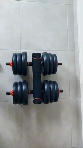 Dumbbell Set 20 kg and connecting rod for Barbell