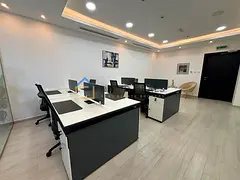 Well-Designed Furnished Office with Partitions
