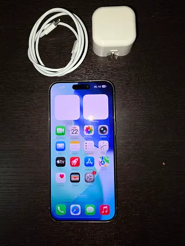 Iphone 15 pro max 256Gb dual physical sim Display msg battery 99% cycle 89