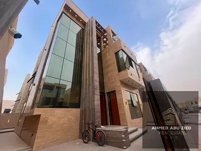Luxury Villa for Sale in Al Helio 2, Ajman, Ground + 2 Floors, 6 Bedrooms, 8 Bathrooms, Majlis, Stu