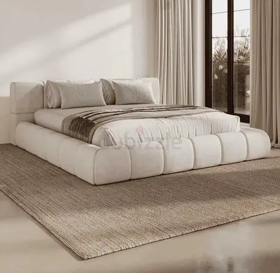 Brand new High Quality King size Boucle Fabric Bed with Mattress Available