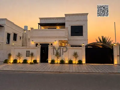Villa for sale in Ajman | Al Zahiyah area, 4 bedrooms, living room, hall, maid's room, and roof. Free ownership for all nationalities.