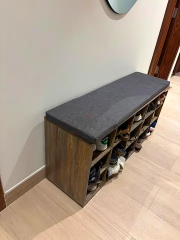 Shoe storage with bench