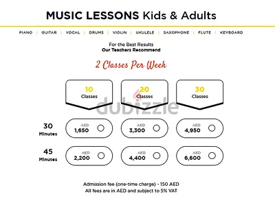 Music Lesson Available up to 20% Discount