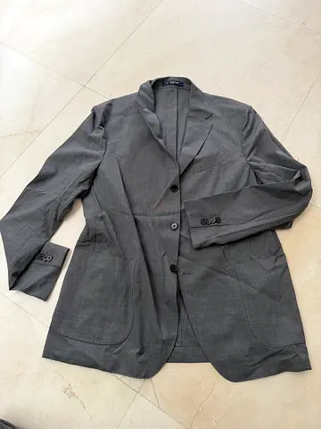Grey Men's Blazer - Size 54 reg-  M (classic single-breasted) lardini luxury italian brand