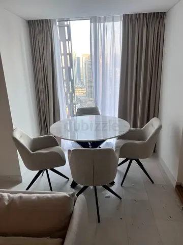 Home Centre Heaven Marble Dining Table + 4 Swivel Chairs