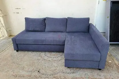 Grey L-shaped 3-seater Sofa with Right-side Chaise - Good Condition