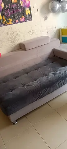 Modern Grey Tufted Sofa Lounge