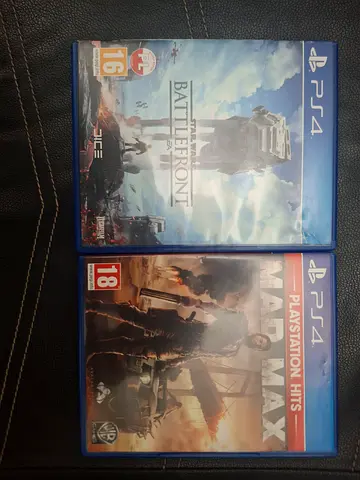 Mad Max (PS4) & Star Wars Battlefront (PS4) - Disc with Case, Good Condition