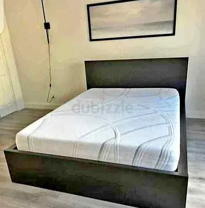 IKEA Malam queen size 160×200cm bed frame with 2 big storage drawers underneath and IKEA mattress