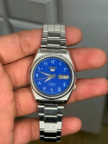 Seiko 5 Automatic Watch Blue Arabic Dial