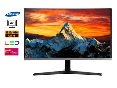 Samsung 27 Inch Cuved Monitor Full HD 75Hz (Hdmi, VGA) Bezel Less AMD FreeSync
