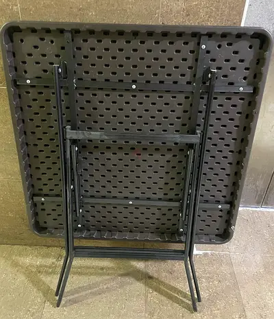Compact folding table / small desk — sturdy metal frame, good condition
