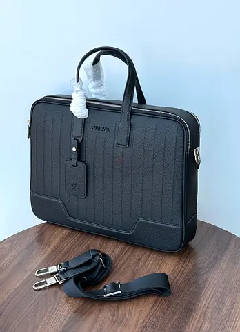 RIMOWA NEVER STILL LEATHER BRIEFCASE