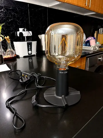 IKEA GENNAKER Table Lamp Base + LUNNOM LED Bulb
