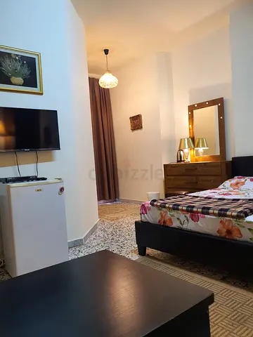 Furnished bedroom attached balcony on sea side of A.D corniche street