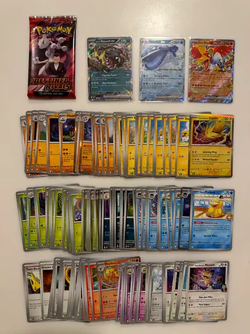 Pokemon cards Destined Rivals original holographic EX shiny cards